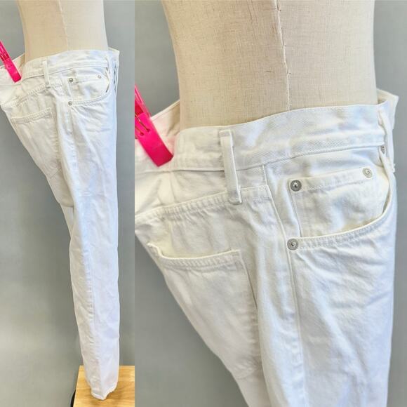 Agolde Lana Slice Straight in Element (white) Size 30 High Rise Button Fly - Picture 9 of 16